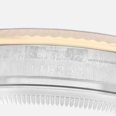 Rolex Datejust 116233 Steel Yellow Gold Ivory Pyramid Dial 36mm