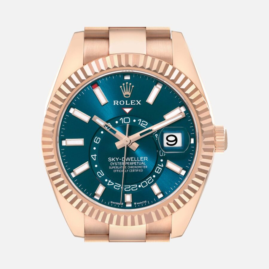 Rolex Sky-Dweller 336934 Steel White Gold Green Dial 42mm
