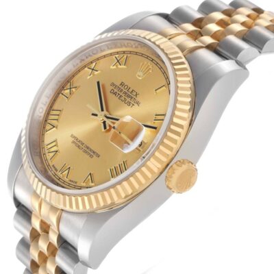 Rolex Datejust 116233 Two-Tone Steel & Yellow Gold Champagne Roman Dial 36mm