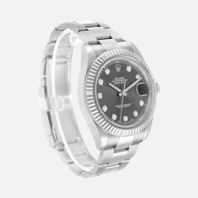 Rolex Datejust II 116334 Steel Silver Diamond Dial 41mm