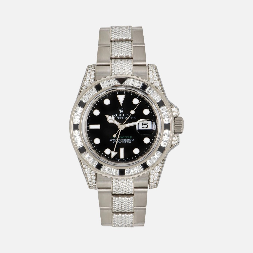 Rolex GMT-Master II 116759 SANR Yellow Gold Sapphire Ruby Bezel 40mm