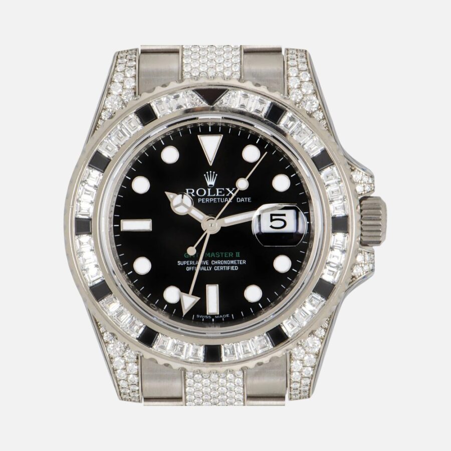 Rolex GMT-Master II 116759 SANR Yellow Gold Sapphire Ruby Bezel 40mm