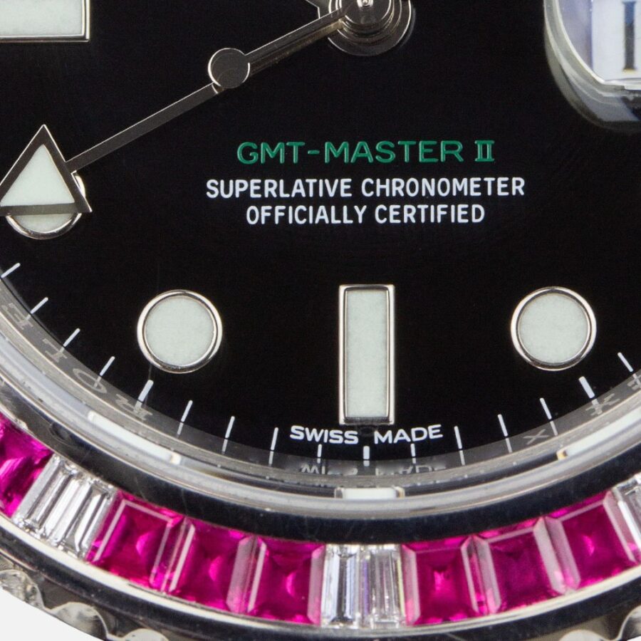 Rolex GMT-Master II 116759 Saru White Gold Diamond Sapphire Bezel 40mm