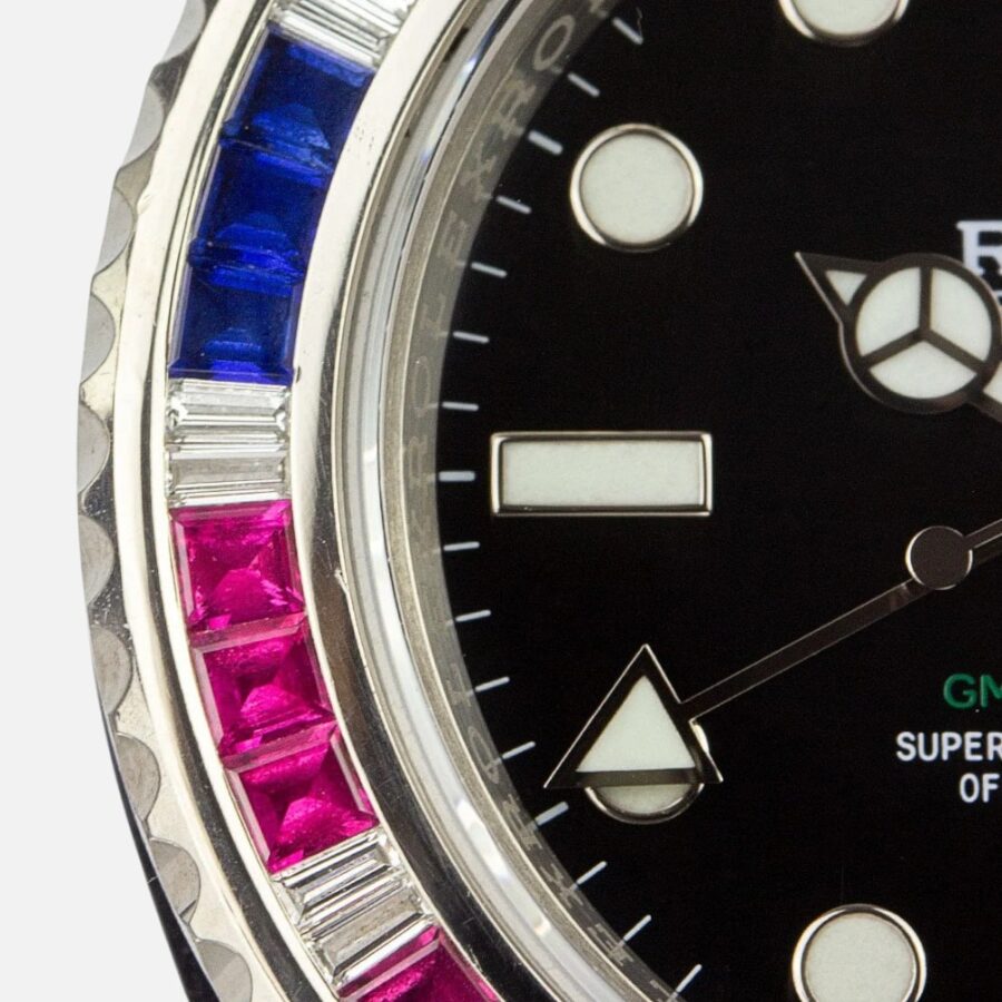 Rolex GMT-Master II 116759 Saru White Gold Diamond Sapphire Bezel 40mm