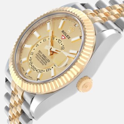 Rolex Sky-Dweller 326933 Steel Yellow Gold Champagne Dial 42mm