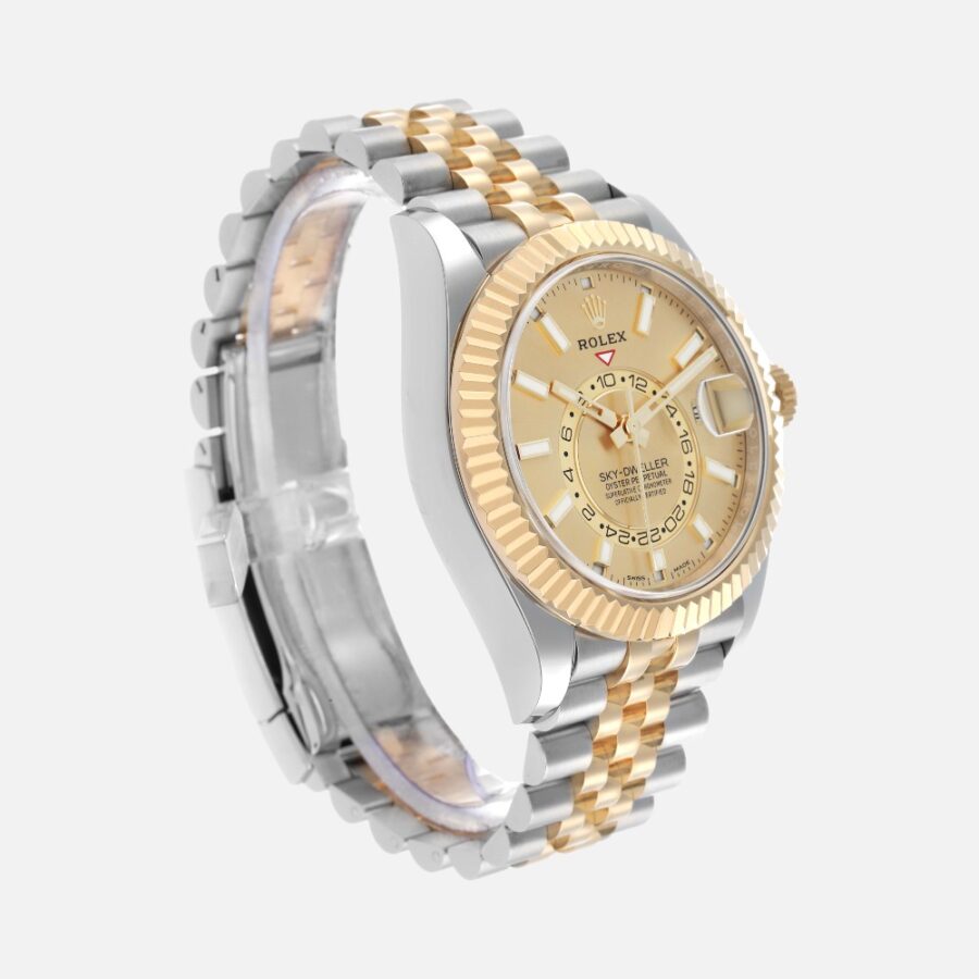 Rolex Sky-Dweller 326933 Steel Yellow Gold Champagne Dial 42mm