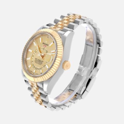 Rolex Sky-Dweller 326933 Steel Yellow Gold Champagne Dial 42mm