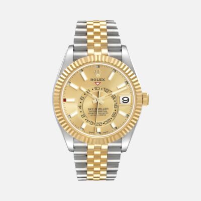 Rolex Sky-Dweller 326933 Steel Yellow Gold Champagne Dial 42mm