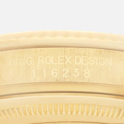 Rolex Datejust 116238 Yellow Gold Champagne Roman Dial 36mm