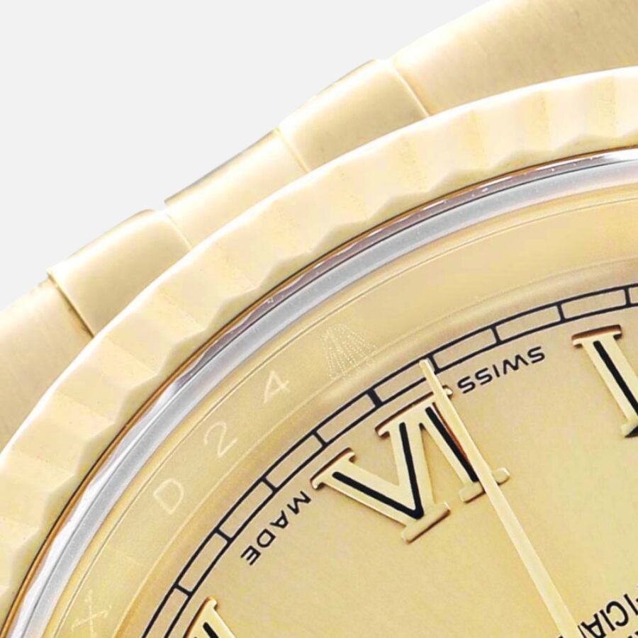 Rolex Datejust 116238 Yellow Gold Champagne Roman Dial 36mm