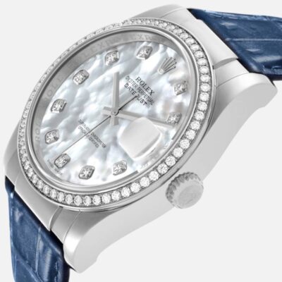 Rolex Datejust 116189 White Gold MOP Diamond Dial 36mm