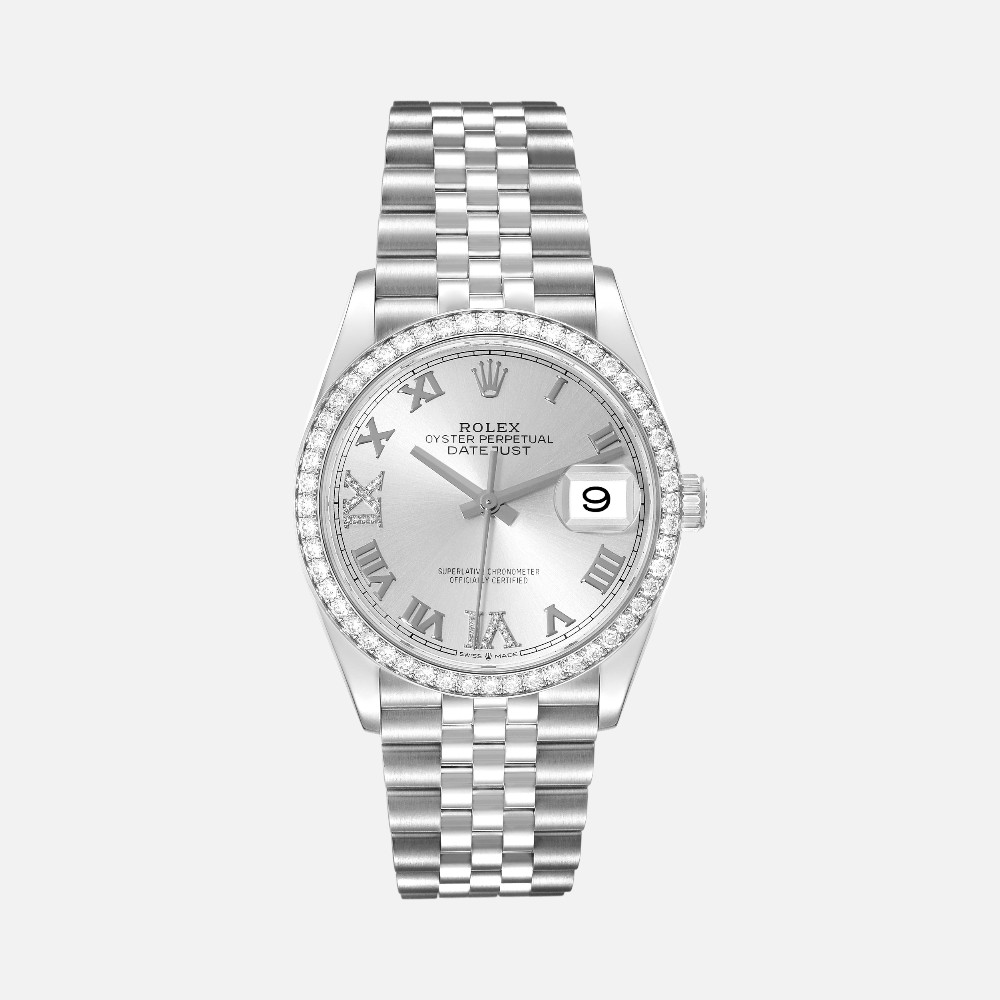 Rolex Datejust 126284 Silver Diamond Dial Steel 41mm
