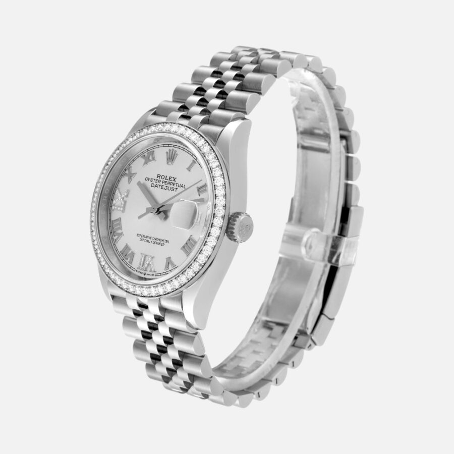 Rolex Datejust 126284 Silver Diamond Dial Steel 41mm