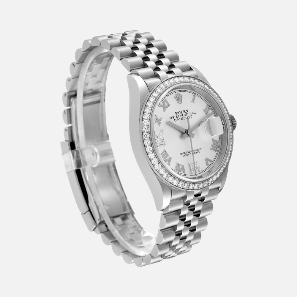 Rolex Datejust 126284 Silver Diamond Dial Steel 41mm