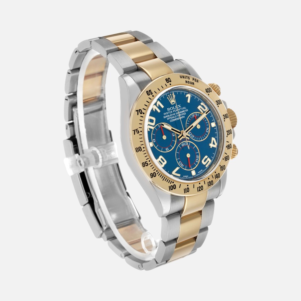 Rolex Daytona 116523 Steel & Yellow Gold Blue Dial Chronograph