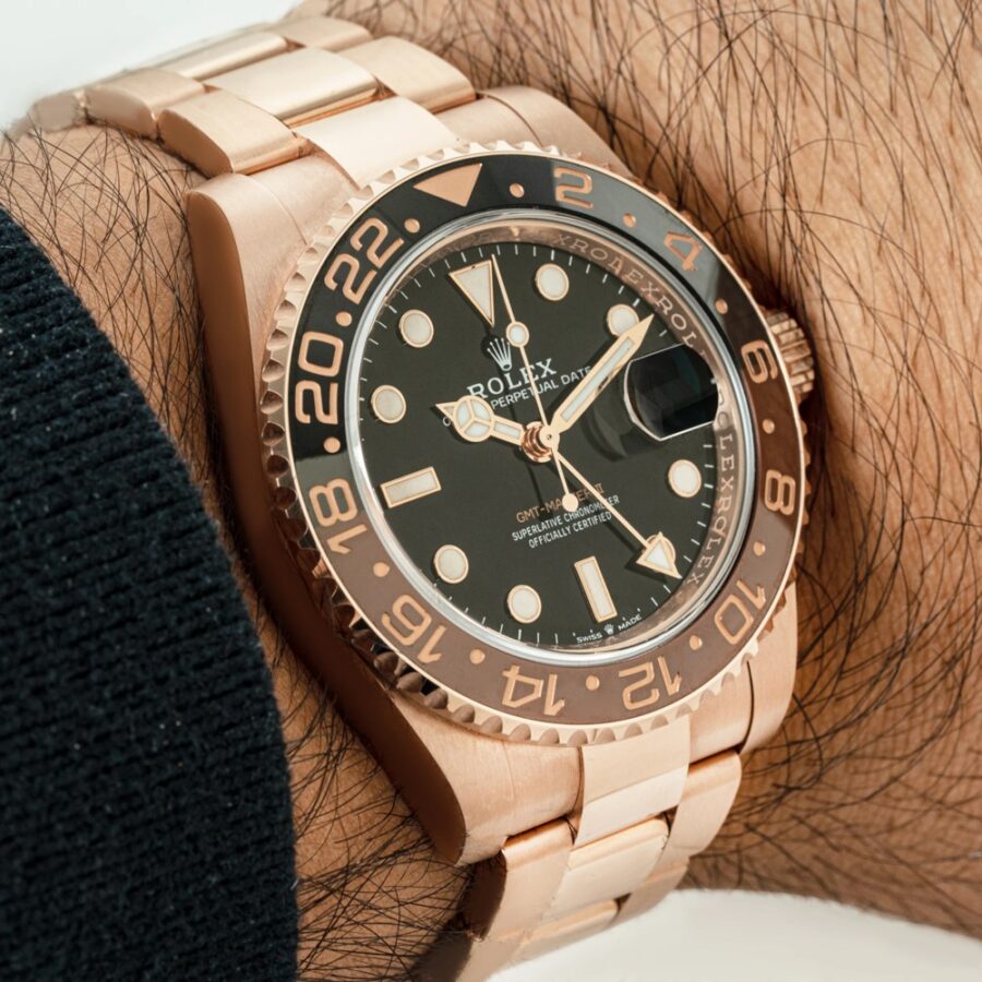 Rolex GMT-Master II 126715CHNR Everose Gold Brown Black Bezel 40mm