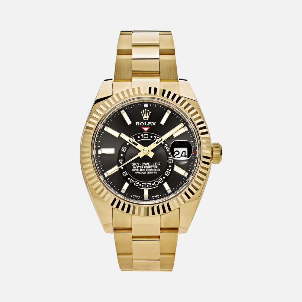 Rolex Sky-Dweller 336938 Yellow Gold Black Dial 42mm