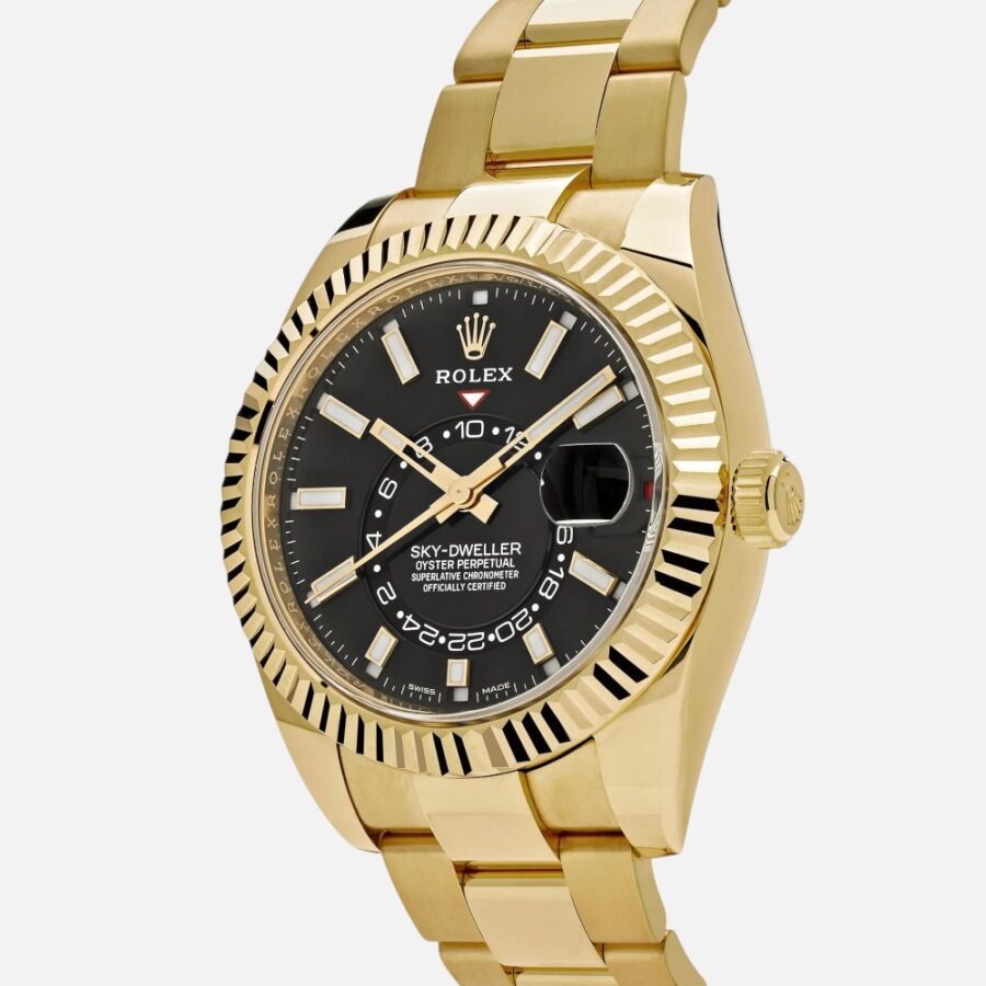 Rolex Sky-Dweller 336938 Yellow Gold Black Dial 42mm