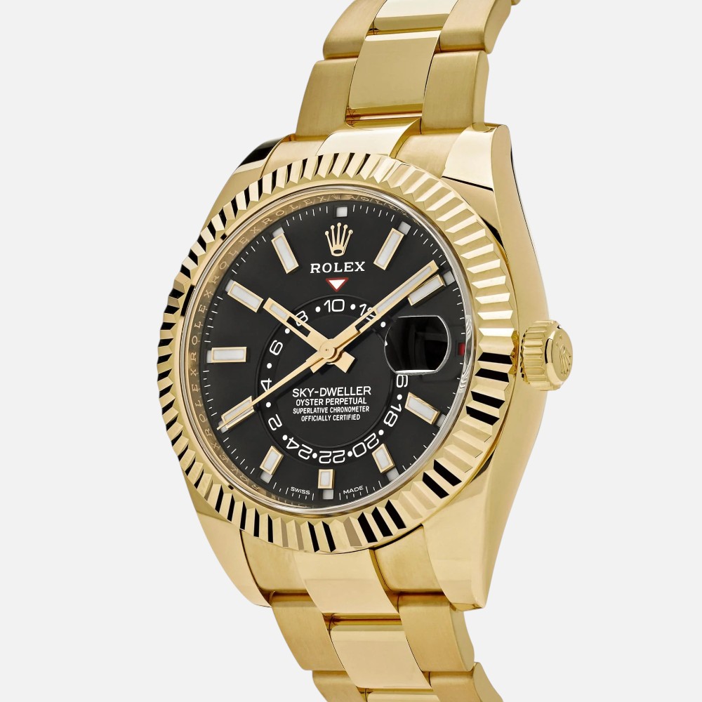 Rolex Sky-Dweller 336938 Yellow Gold Black Dial 42mm