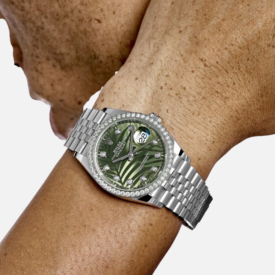 Rolex Datejust 31 278383RBR Green Flower Dial Two-Tone Gold Steel (Copy)
