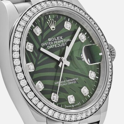 Rolex Datejust 31 278383RBR Green Flower Dial Two-Tone Gold Steel (Copy)