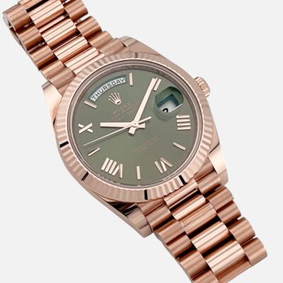 Rolex Day-Date 228235 Olive Green Dial Rose Gold 40mm