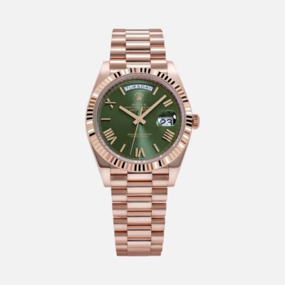 Rolex Day-Date 228235 Olive Green Dial Rose Gold 40mm