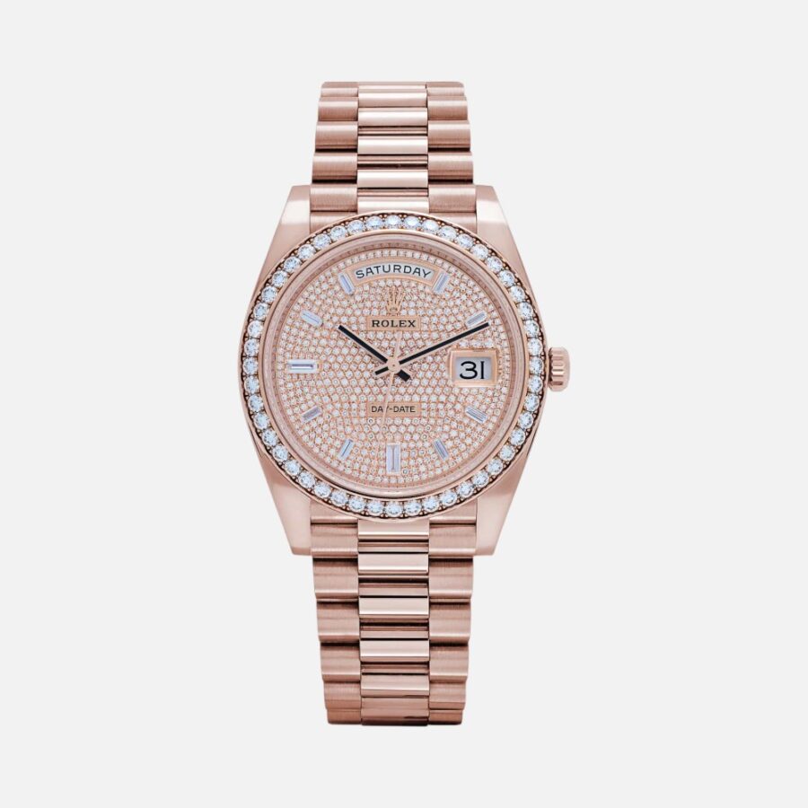 Rolex Day-Date 40 228345RBR Diamond Dial  Bezel Rose Gold