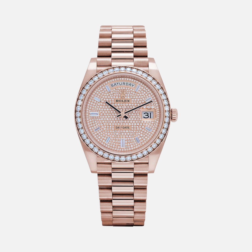 Rolex Day-Date 40 228345RBR Diamond Dial Bezel Rose Gold