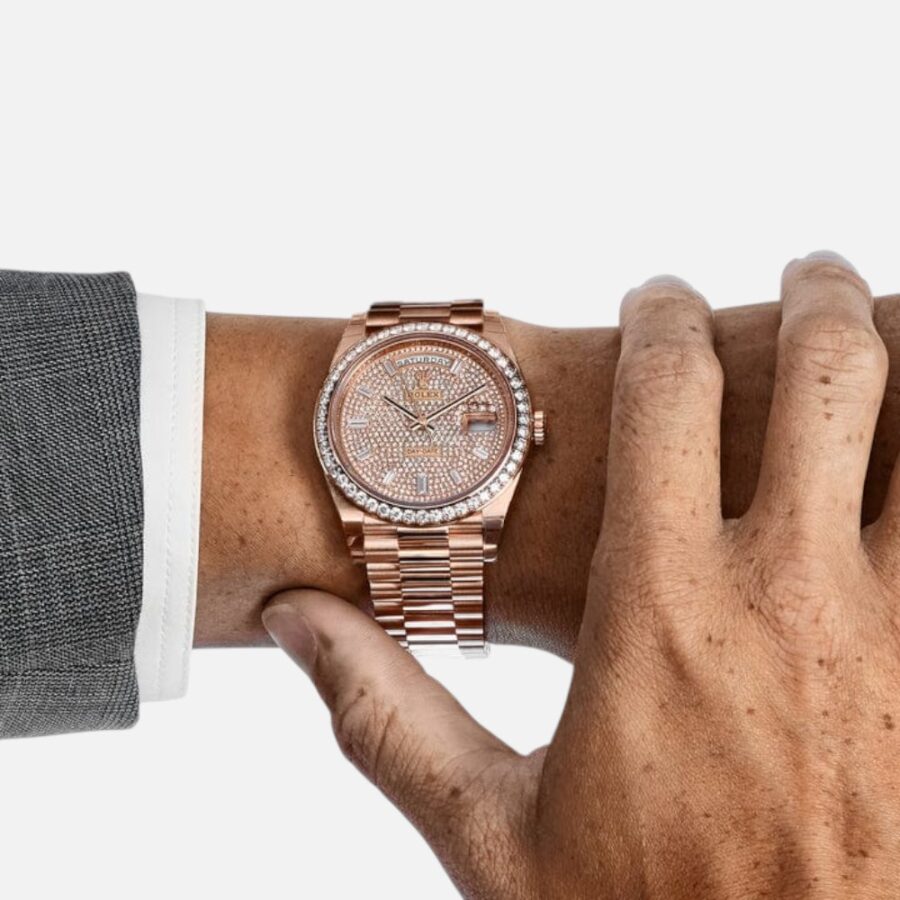 Rolex Day-Date 40 228345RBR Diamond Dial  Bezel Rose Gold