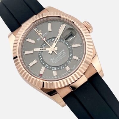 Rolex Sky-Dweller 336235 Everose Gold Slate Rhodium Dial