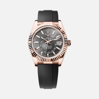 Rolex Sky-Dweller 336235 Everose Gold Slate Rhodium Dial