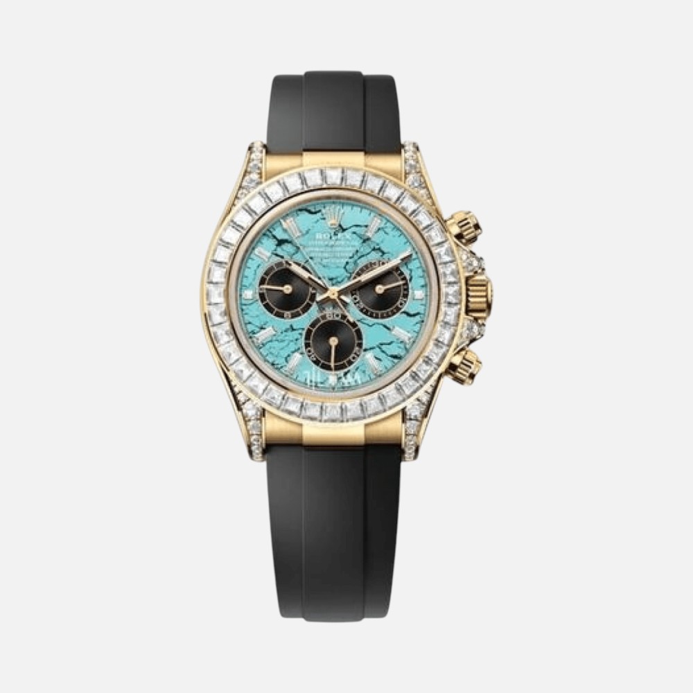 Rolex Daytona 126538TBR Turquoise Stone Dial Diamond Bezel Oysterflex