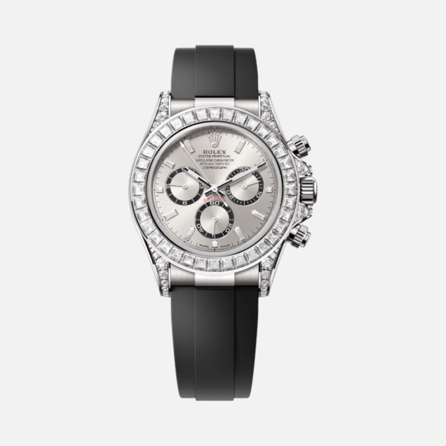 dshgiduietgyuigh Rolex Daytona 126539TBR White Gold Grey Diamond Dial Diamond Bezel