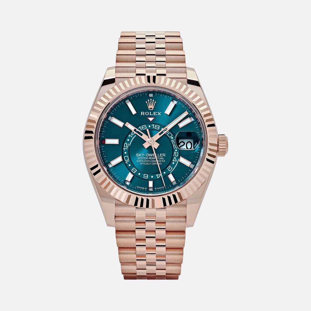 Rolex Sky-Dweller 336935 Everose Gold Blue-Green Dial 42mm