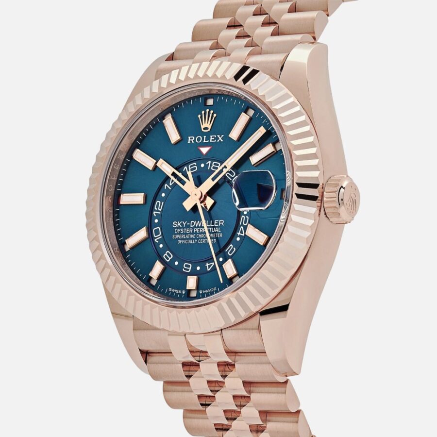Rolex Sky-Dweller 336935 Everose Gold Blue-Green Dial 42mm