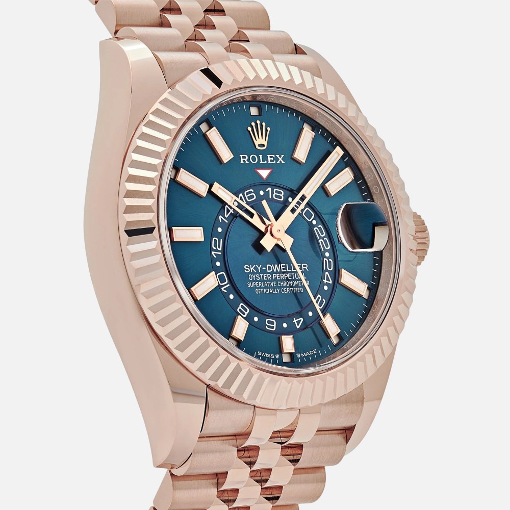 Rolex Sky-Dweller 336935 Everose Gold Blue-Green Dial 42mm
