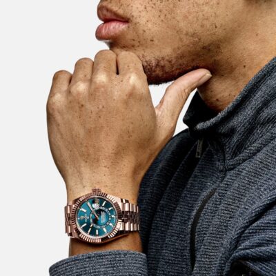 Rolex Sky-Dweller 336935 Everose Gold Blue-Green Dial 42mm