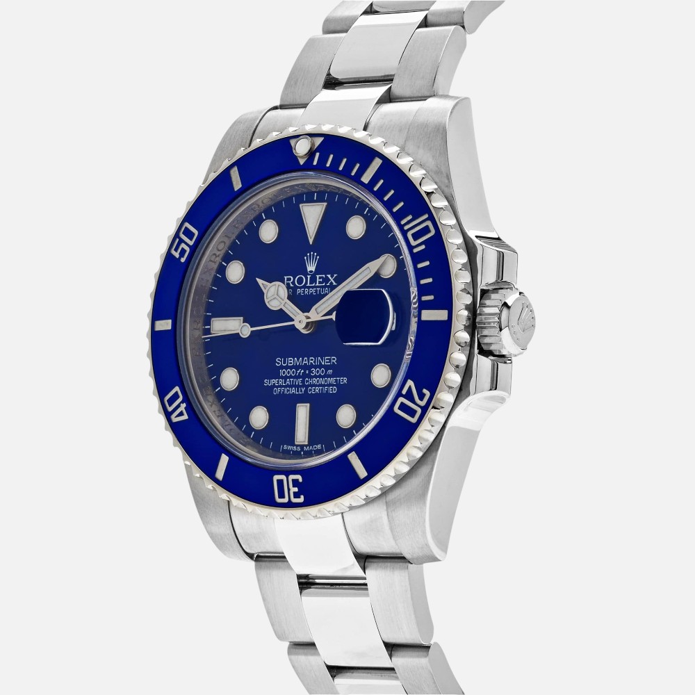 Rolex Submariner Date 116619LB Smurf Blue Dial White Gold 40mm