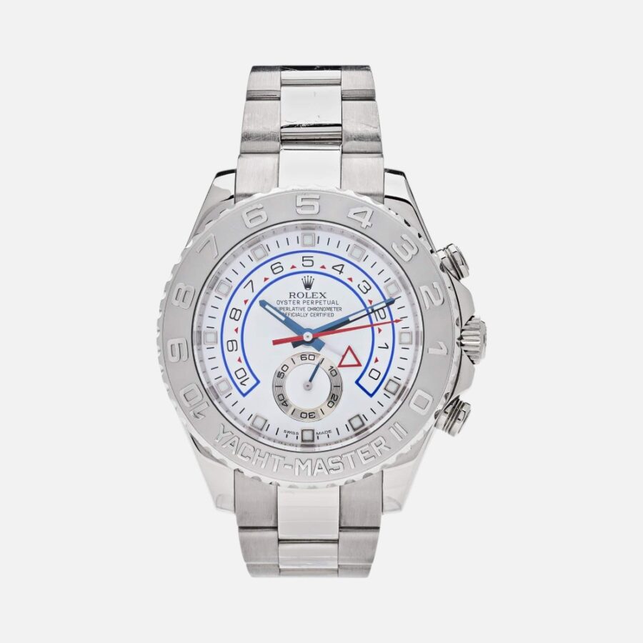 hzmvjhvks (1) Rolex Yacht-Master II 116689 White Gold Platinum White Dial 44mm