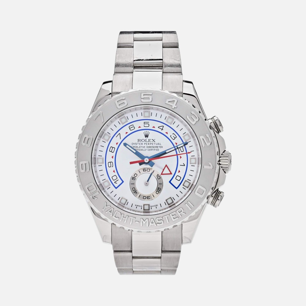 Rolex Yacht-Master II 116689 White Gold Platinum White Dial 44mm