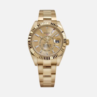 Rolex Sky-Dweller 326938 Yellow Gold Champagne Dial 42mm