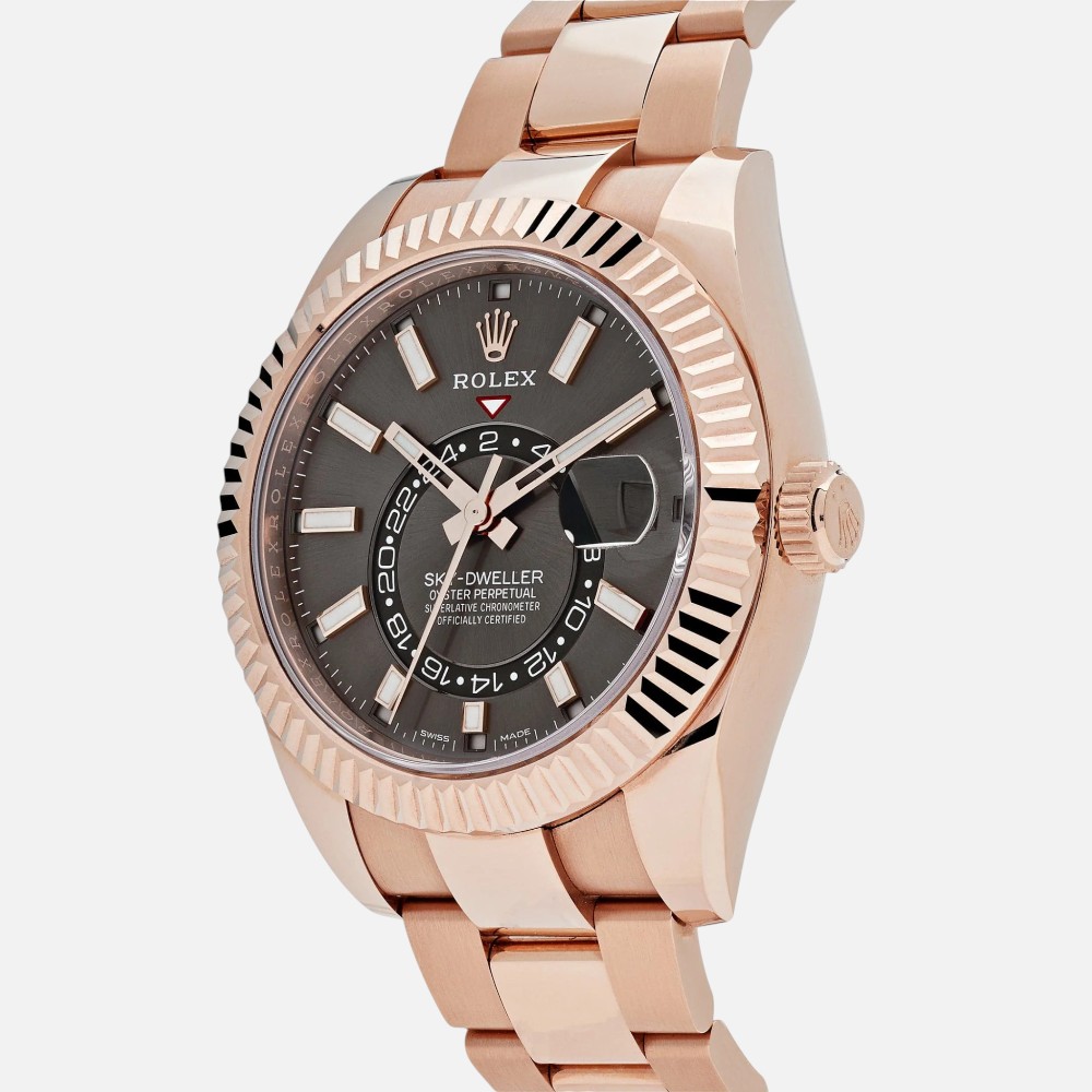 Rolex Sky-Dweller 326935 Everose Gold Rhodium Slate Grey Dial