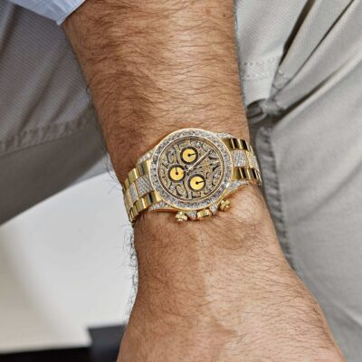Rolex Daytona 116598TBR Eye of the Tiger Yellow Gold Diamond Accents