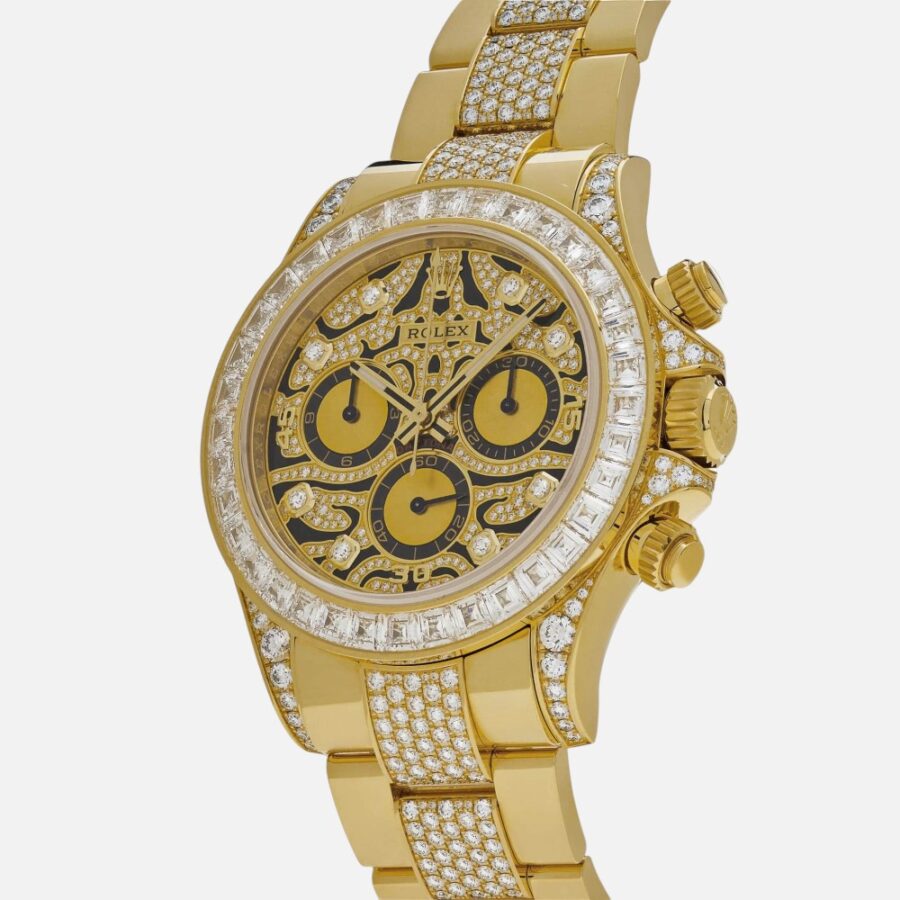 Rolex Daytona 116598TBR Eye of the Tiger Yellow Gold Diamond Accents