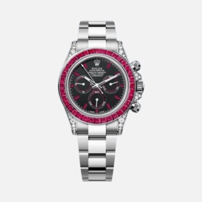Rolex Daytona 126599TRU White Gold Black Diamond Dial Ruby Bezel