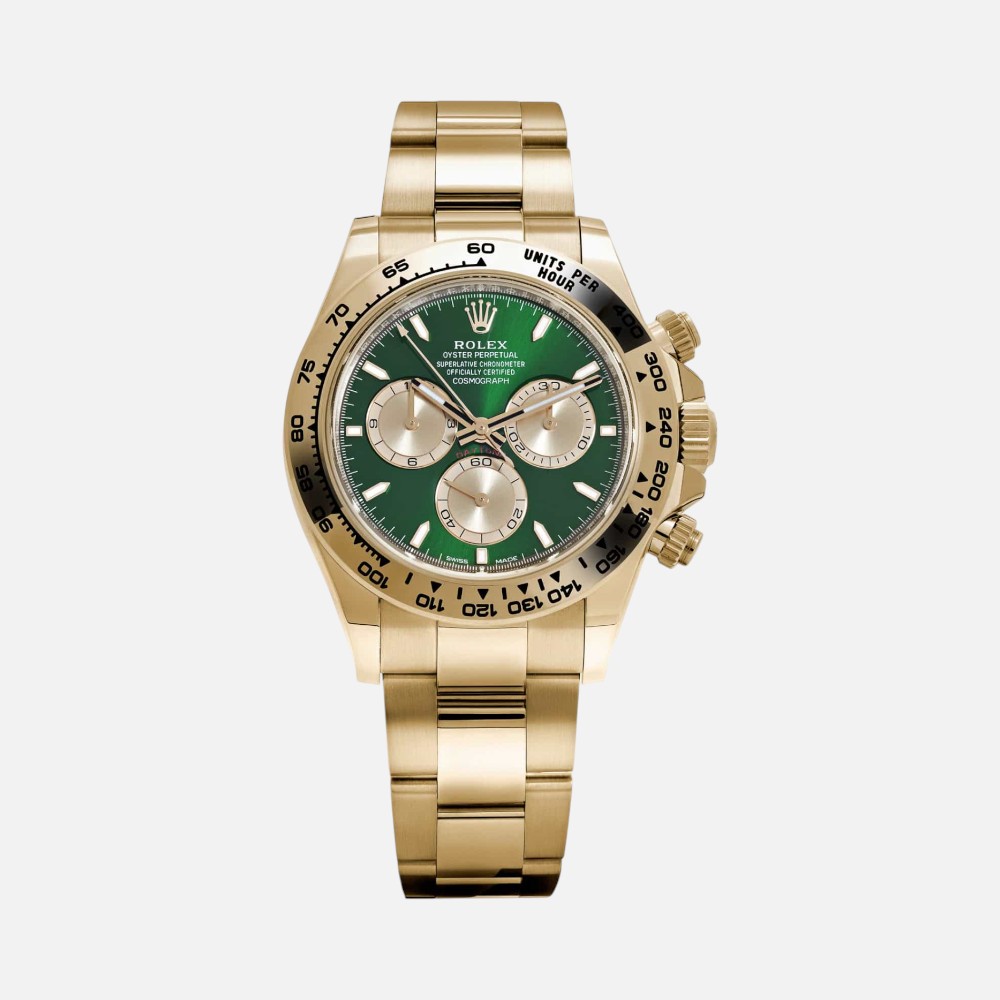 Rolex Daytona 126508 John Mayer (Yellow Gold, Bright Green & Golden Dial,)