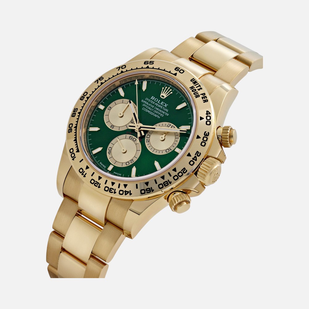 Rolex Daytona 126508 John Mayer (Yellow Gold, Bright Green & Golden Dial,)
